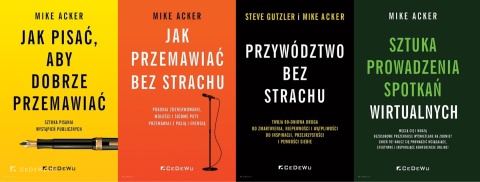 Jak pisać, aby dobrze przemawiać + Jak przemawiać bez strachu + Przywództwo bez strachu + Sztuka prowadzenia spotkań wirtualnych